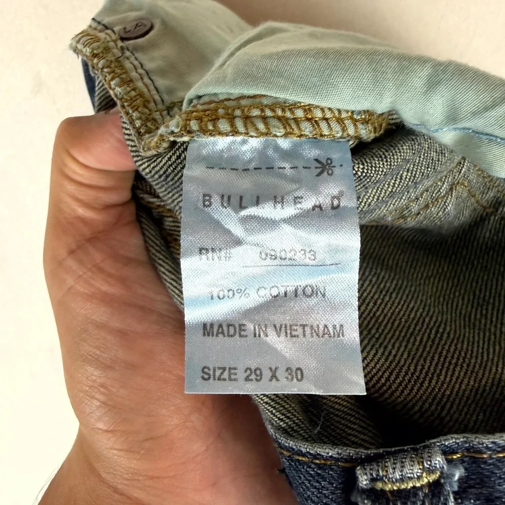 Bullhead Denim Co. Jeans Men 29x30 Blue Cotton Medium Wash Mid Rise Straight Leg